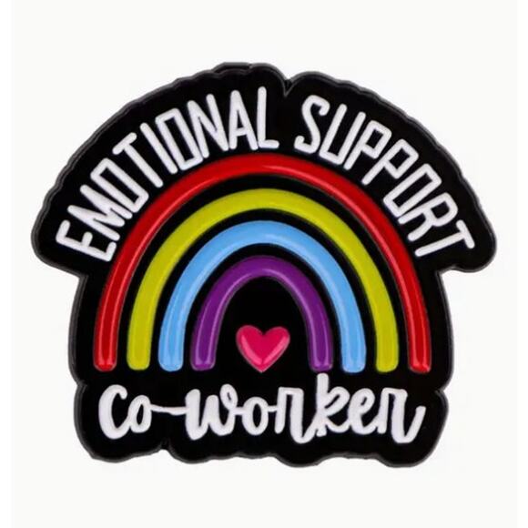 Emotional Support Coworker Enamel Pins 429-2 - Picture 1 of 1